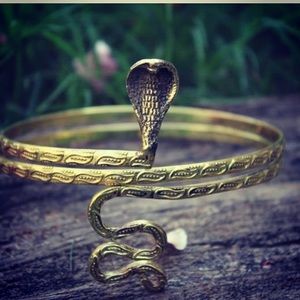 Bohemian Serpent Brass Arm band || snake || goddess || beautiful || stylish